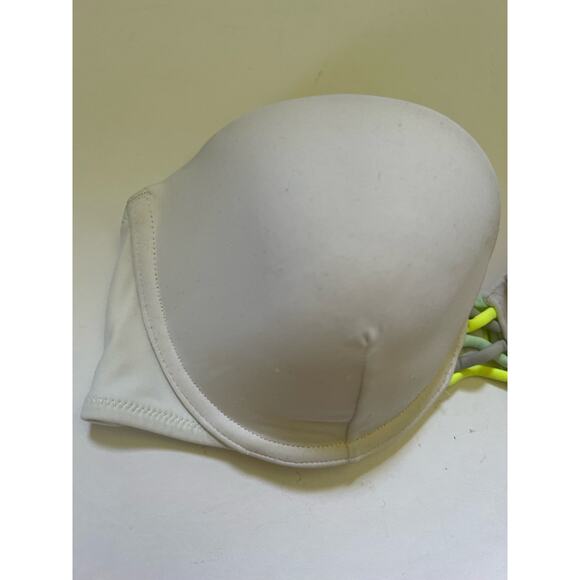 NWT Victoria's Secret Women's Push-Up Bandeau Bikini Swim Top White Size 34C - Picture 2 of 11